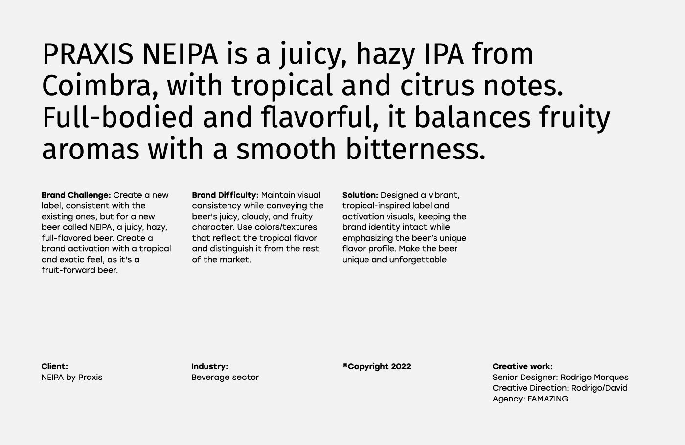 Neipa Beer - New Label and Activation