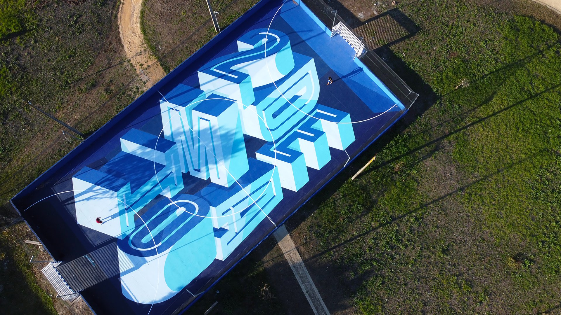 2 de Maio - Soccer court Hand Lettering