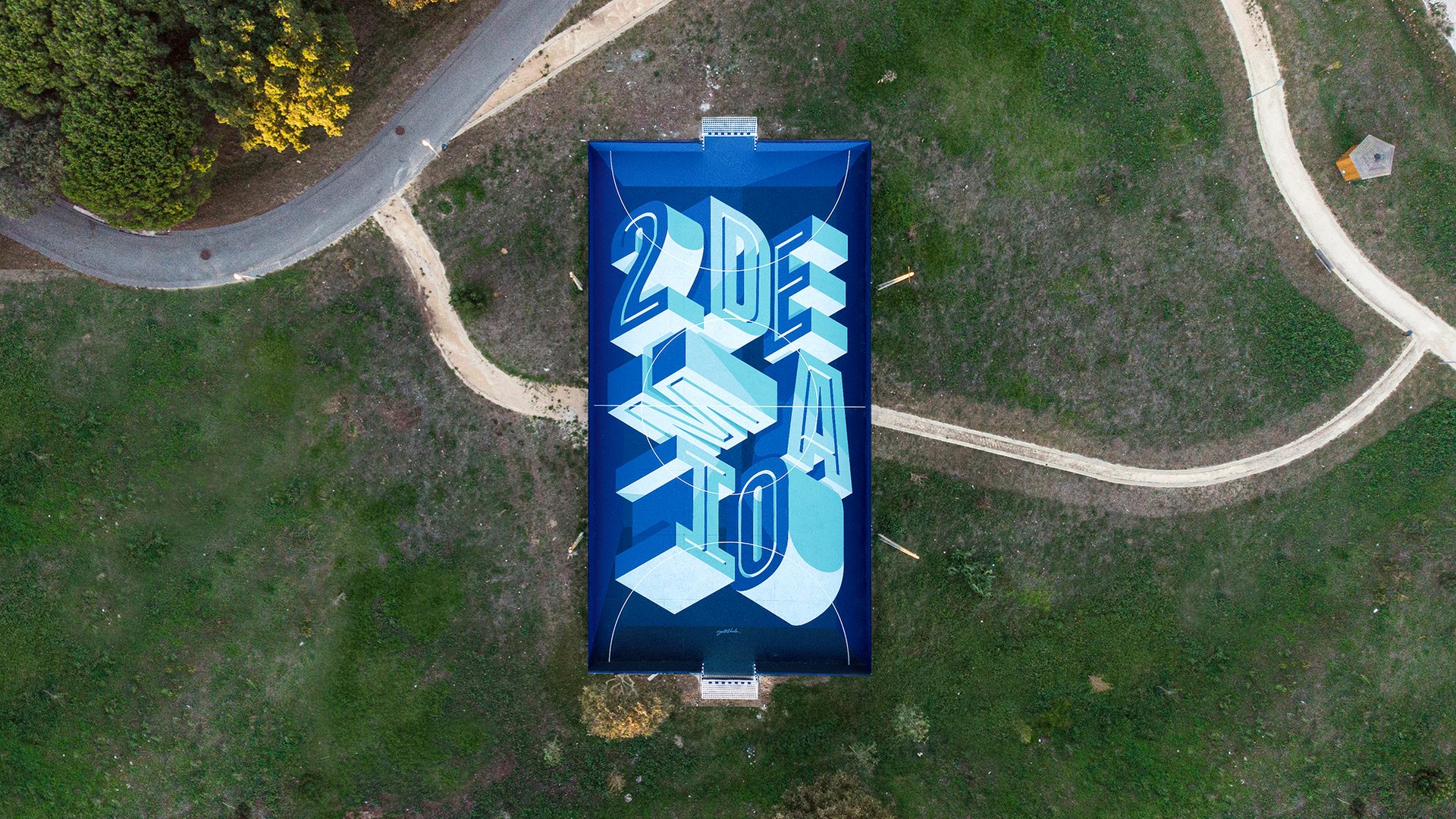 2 de Maio - Soccer court Hand Lettering