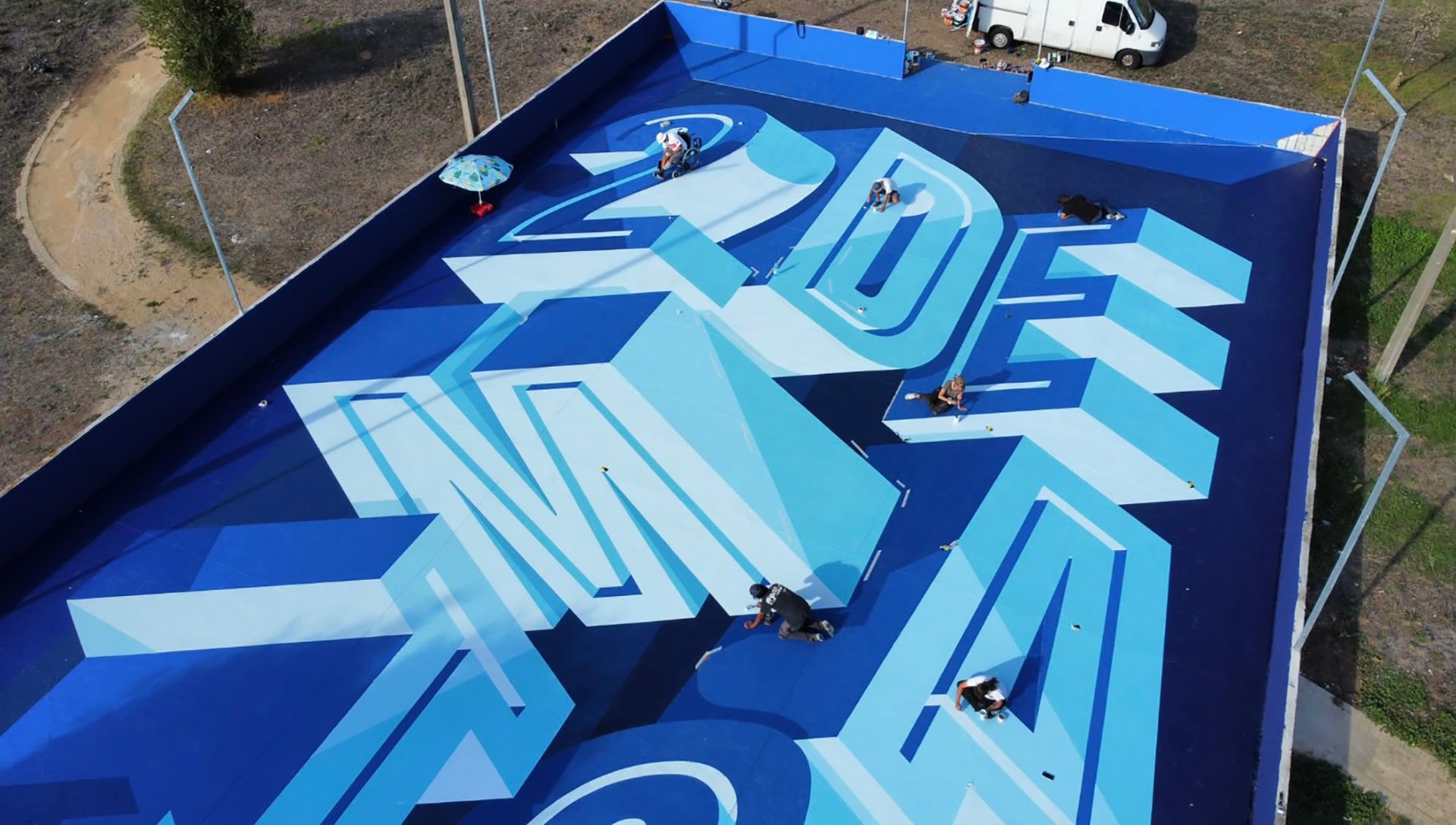 2 de Maio - Soccer court Hand Lettering