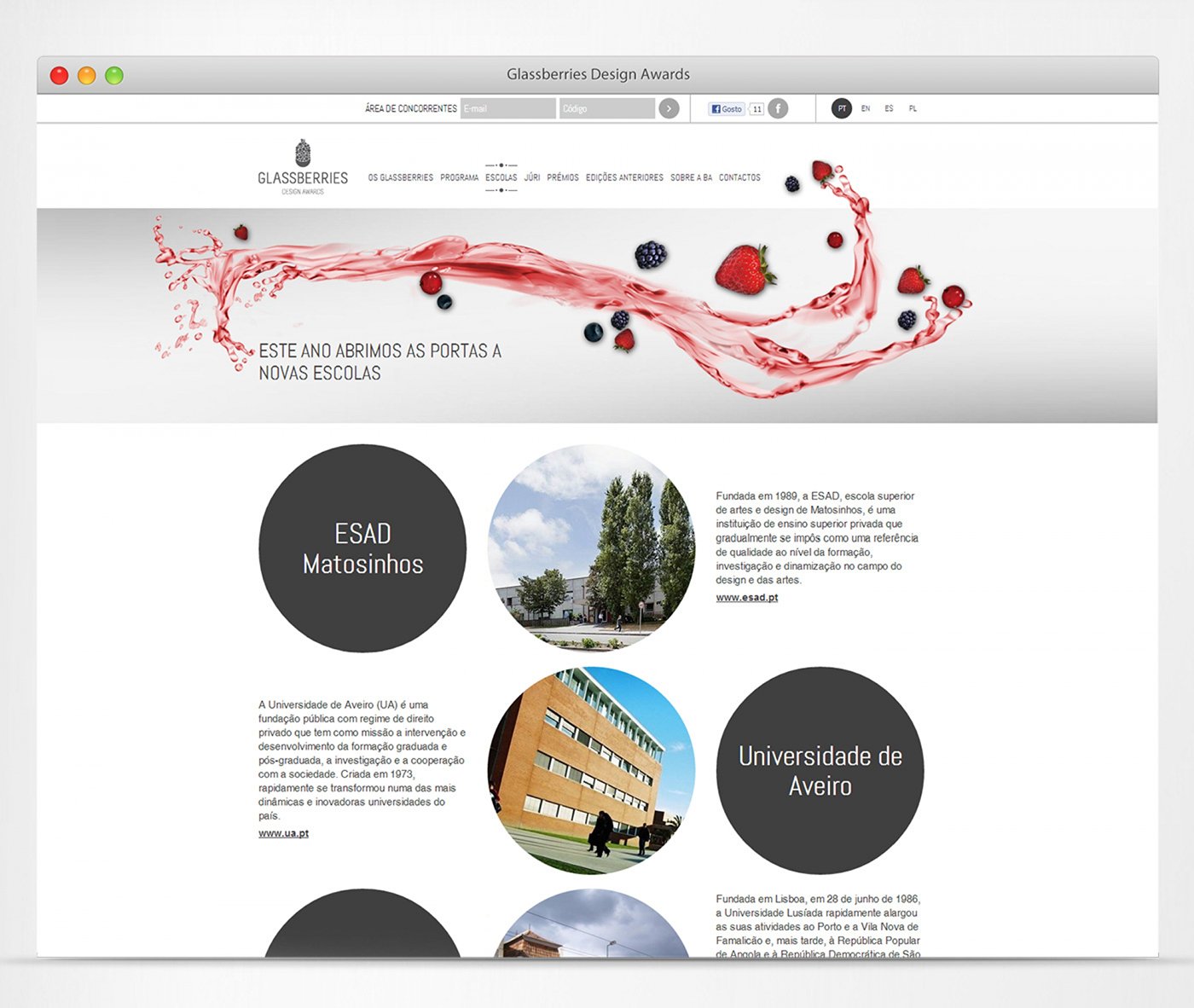 Glassberries Design awards