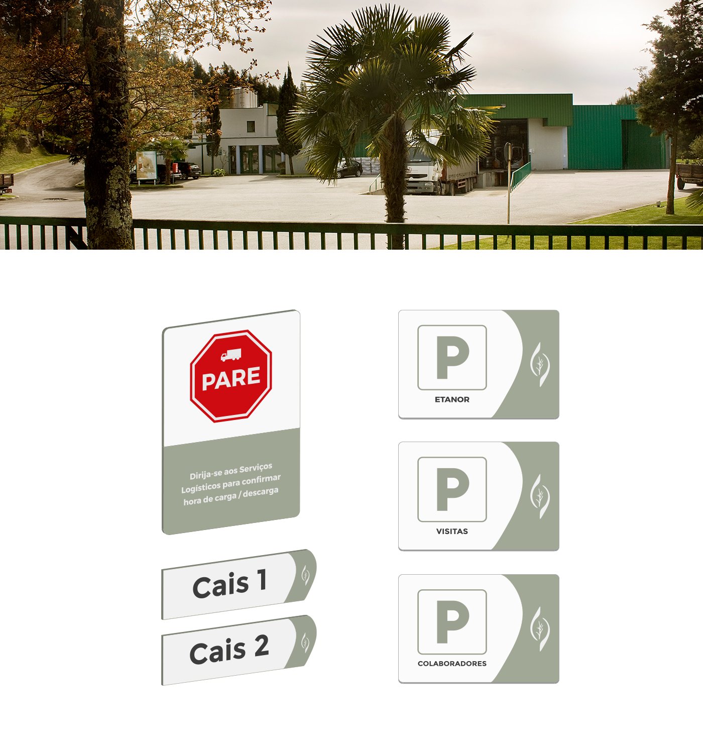 Sinalética da fabrica Etanor