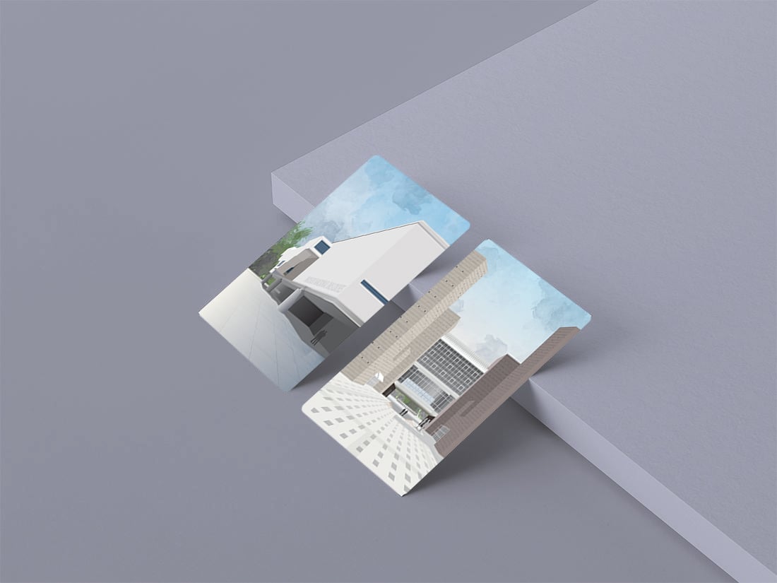 Ilustrações sobre museus de arte modernos