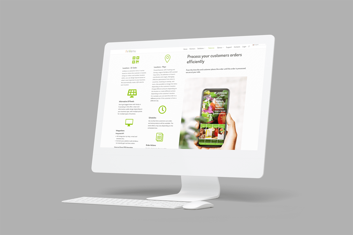 Air Menu - Site em wordpress