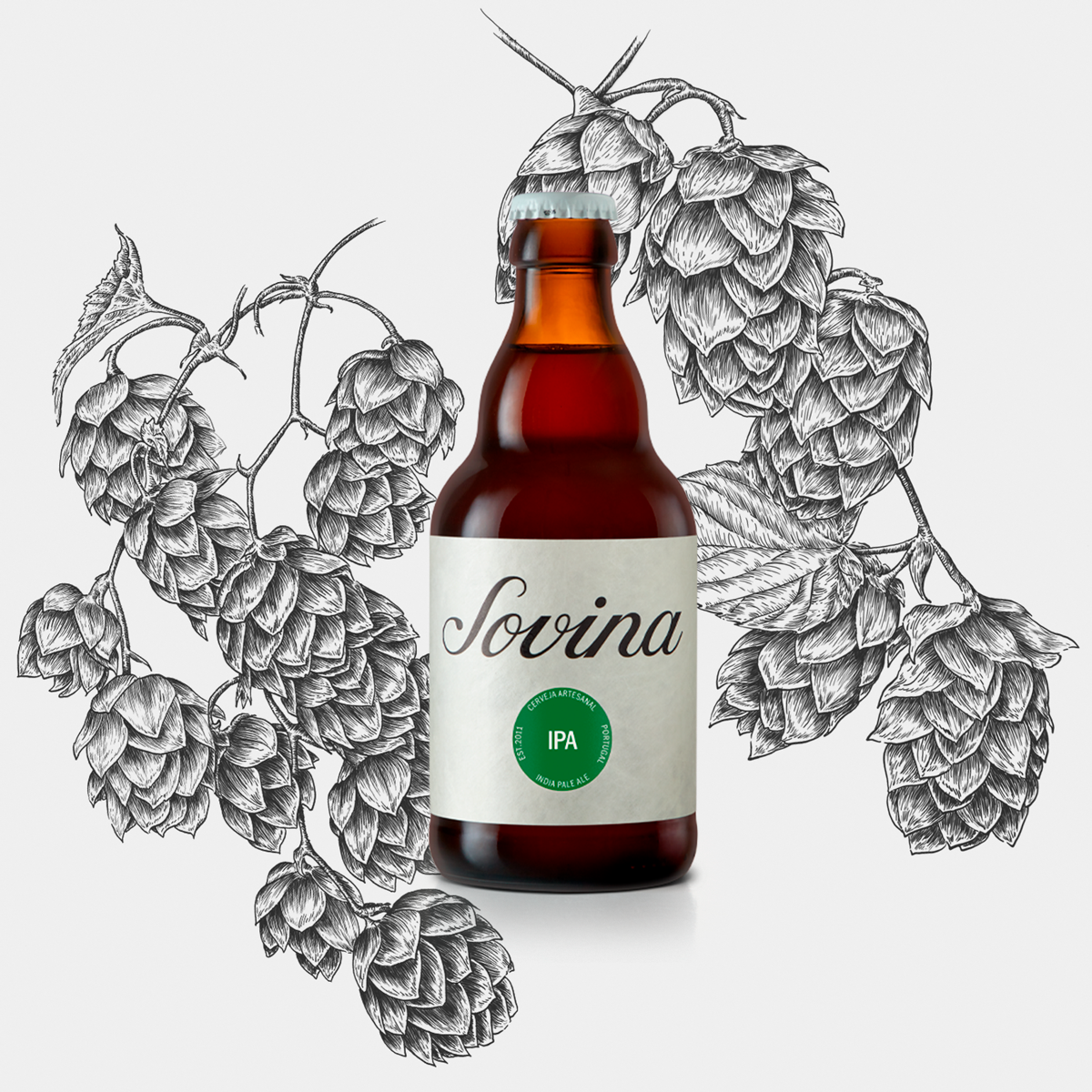 Ilustrações Cerveja Sovina . Esporão