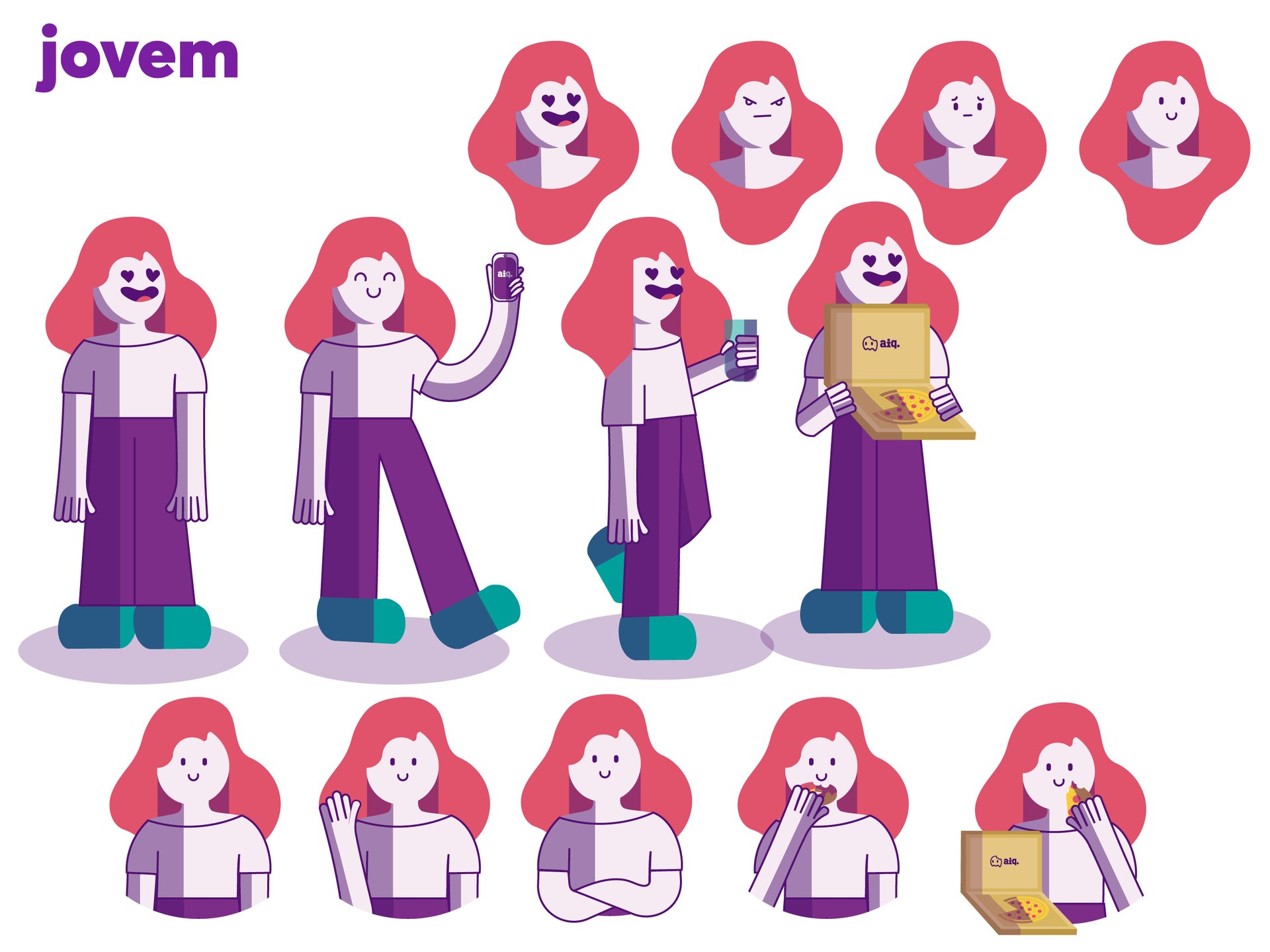 pacote de ilustrações | personagens delivery