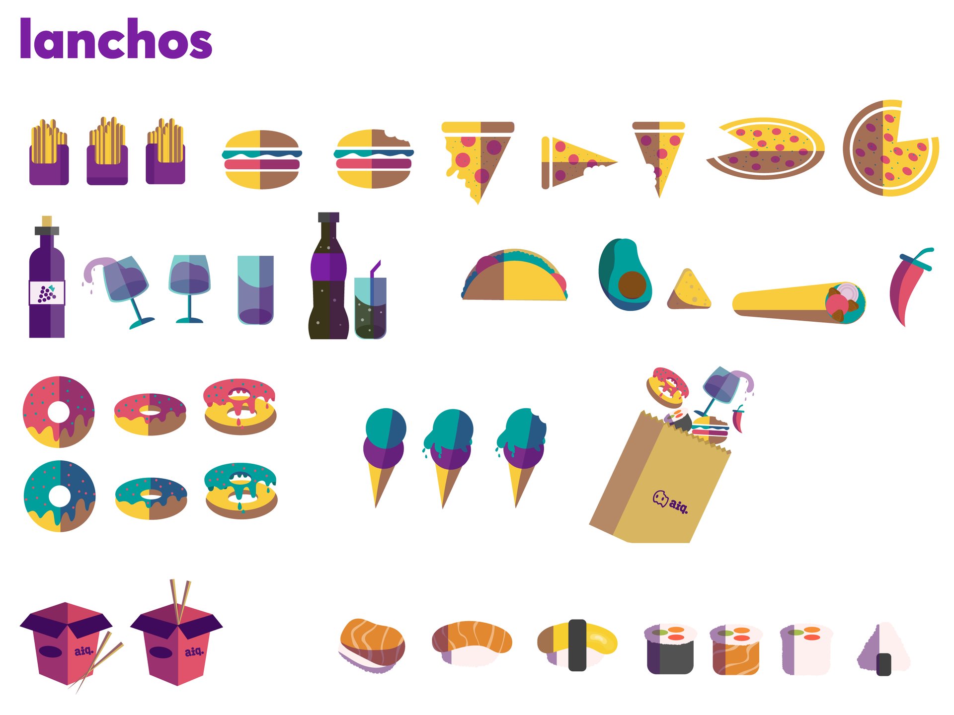 pacote de ilustrações | personagens delivery