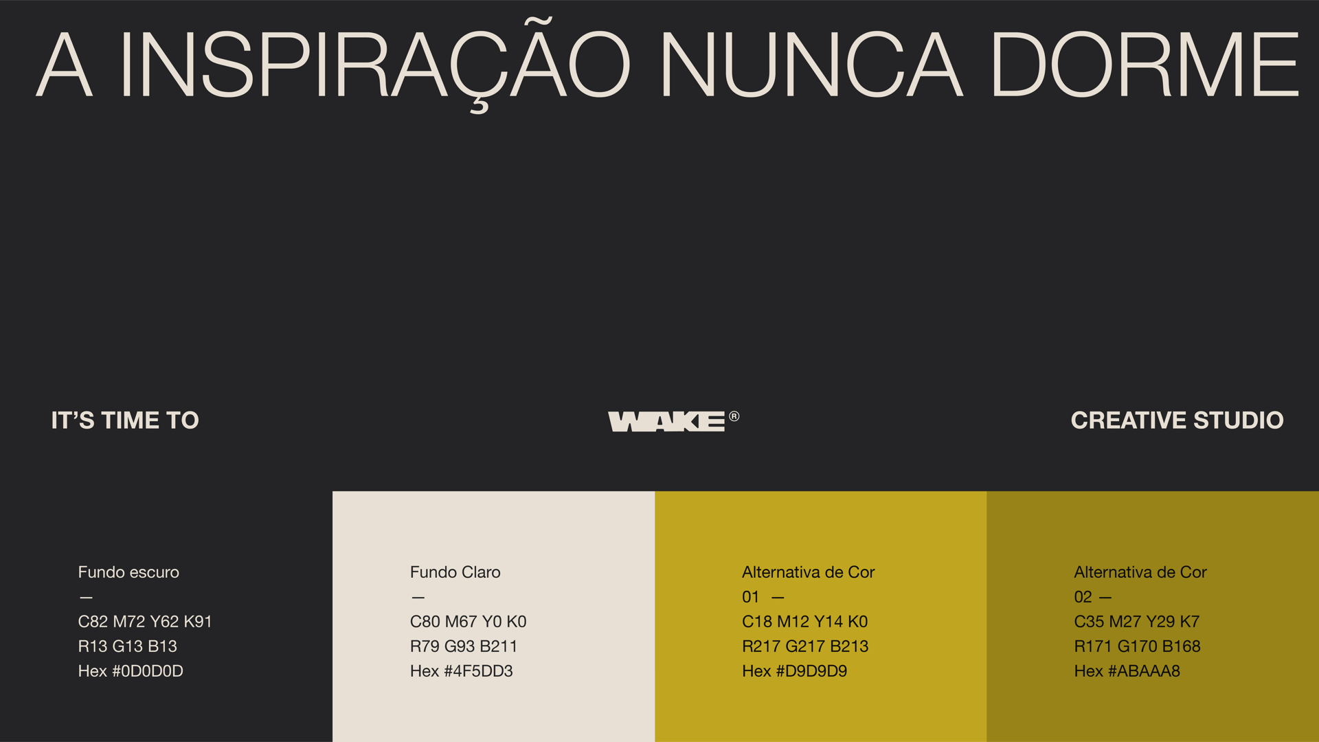 Wake Studio Branding