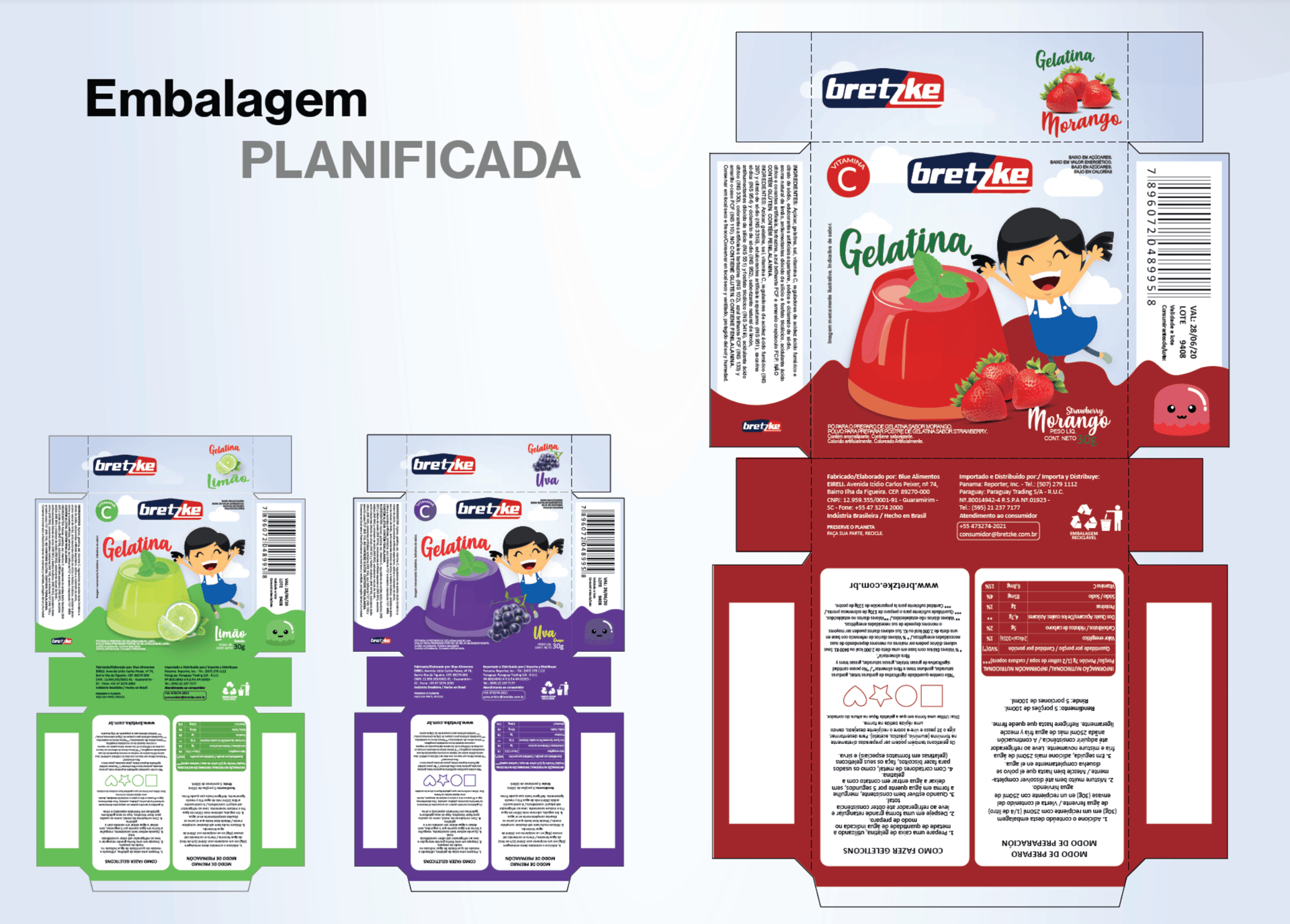 Design de embalagem Gelatina