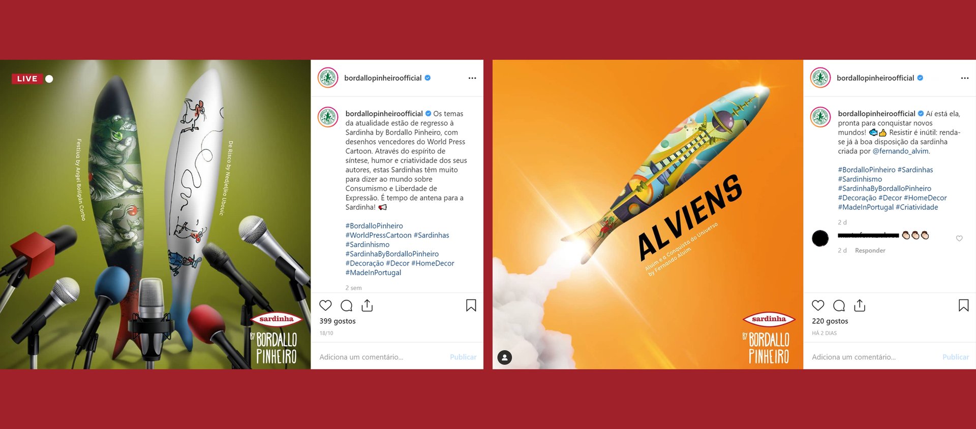 Visuals for Bordallo Pinheiro