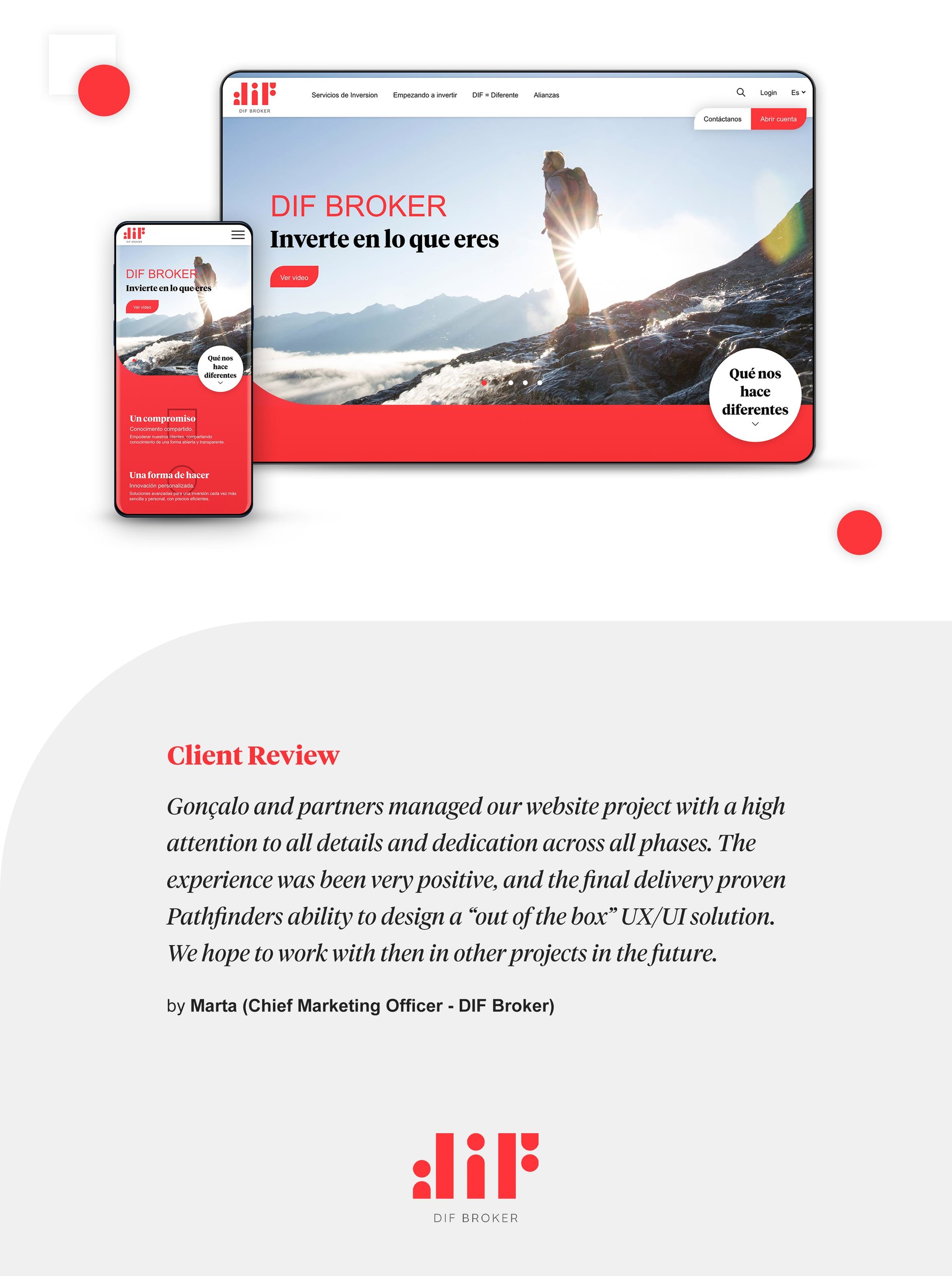 DIF Broker — Website