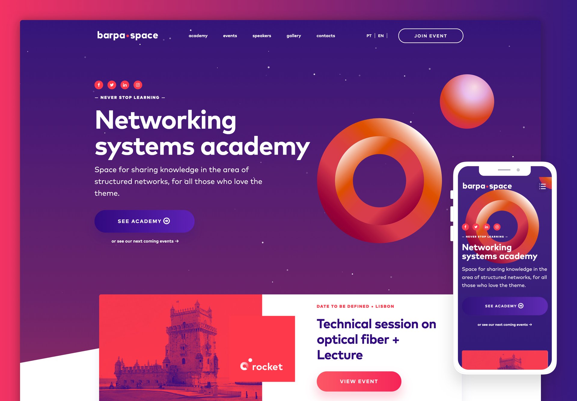 Barpa Space Academy | Creative Event Website