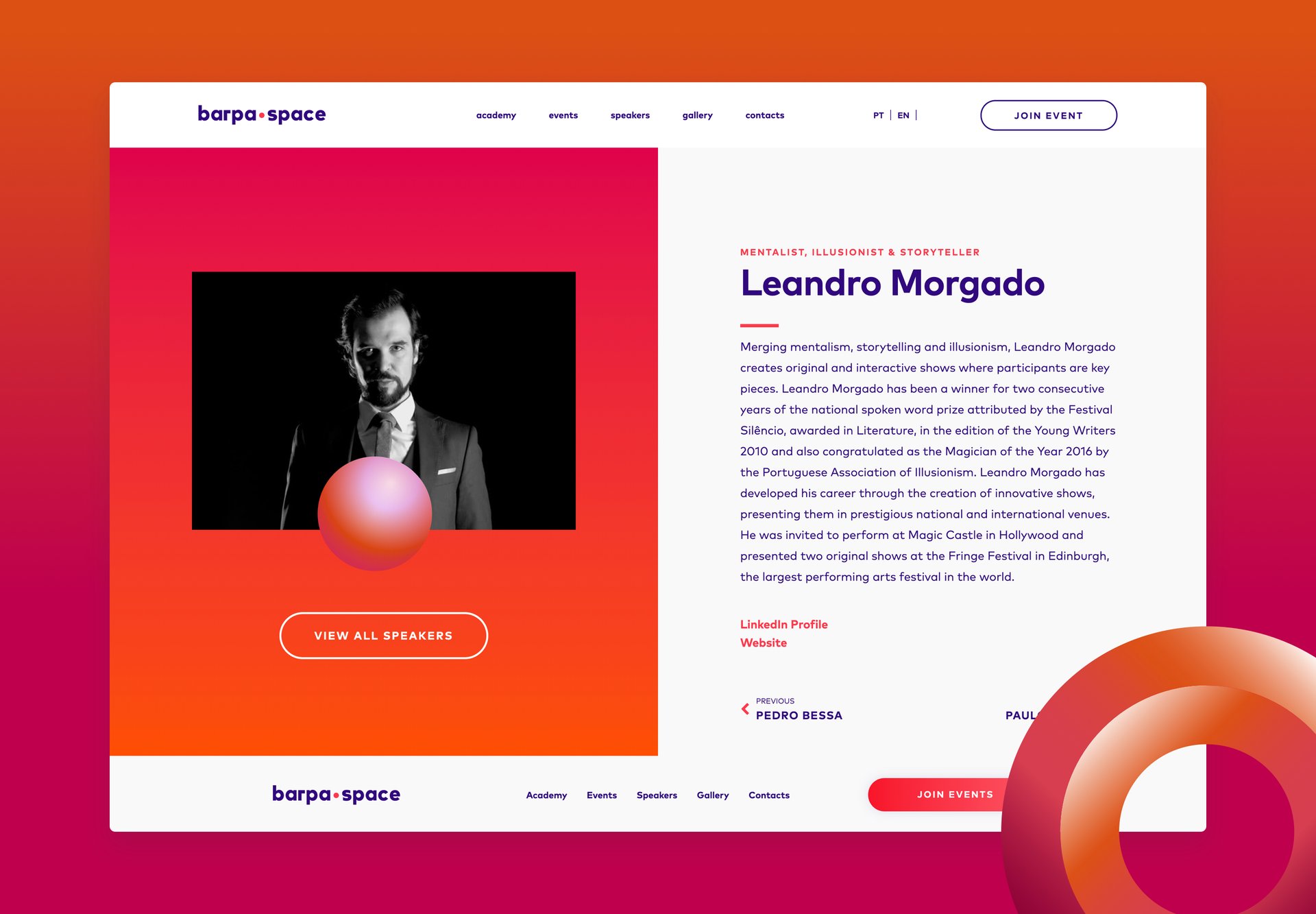 Barpa Space Academy | Creative Event Website