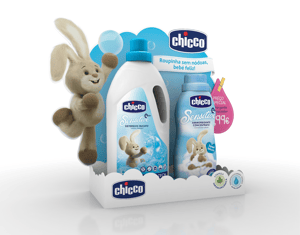 Projeto Baby laundry detergent & softener display, Chicco