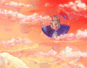 Projeto Ilustração de Castelo nas Nuvens