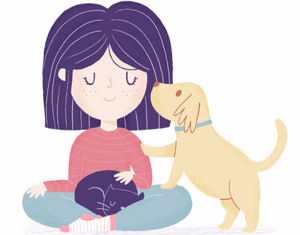 Animais de estimação - ilustração editorial