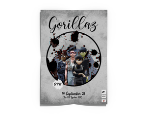 Cartaz da banda Gorillaz