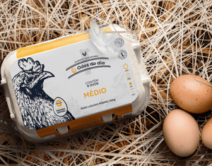 Logo e embalagem Ovos do dia